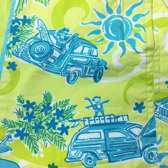 πΈ LILLY Pulitzer Cruising Print Girl's Beach Skirt Woody Wagon White Label - Picture 7 of 15